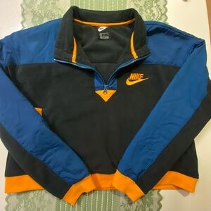 Nike Black and Blue Jacket with Orange Highlights